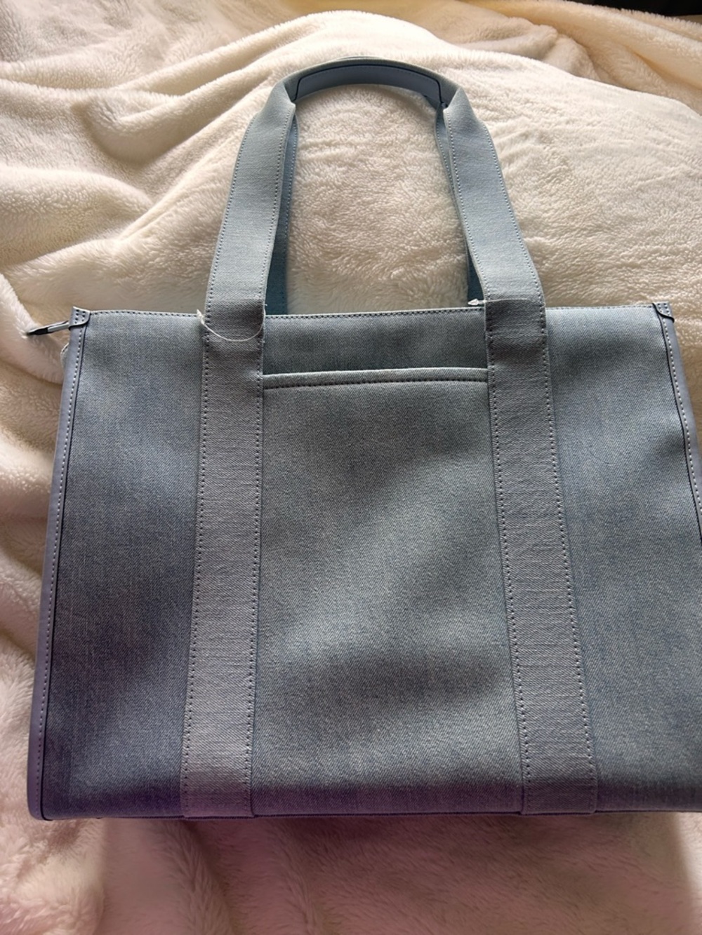 kate spade Light Blue Canvas Tote with Branded Straps - Picture 2 of 8
